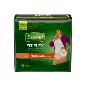 Depend FIT-FLEX Incontinence Underwear For Women, Moderate Absorbency, S/M
