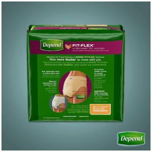 Depend FIT-FLEX Incontinence Underwear For Women, Moderate Absorbency, S/M