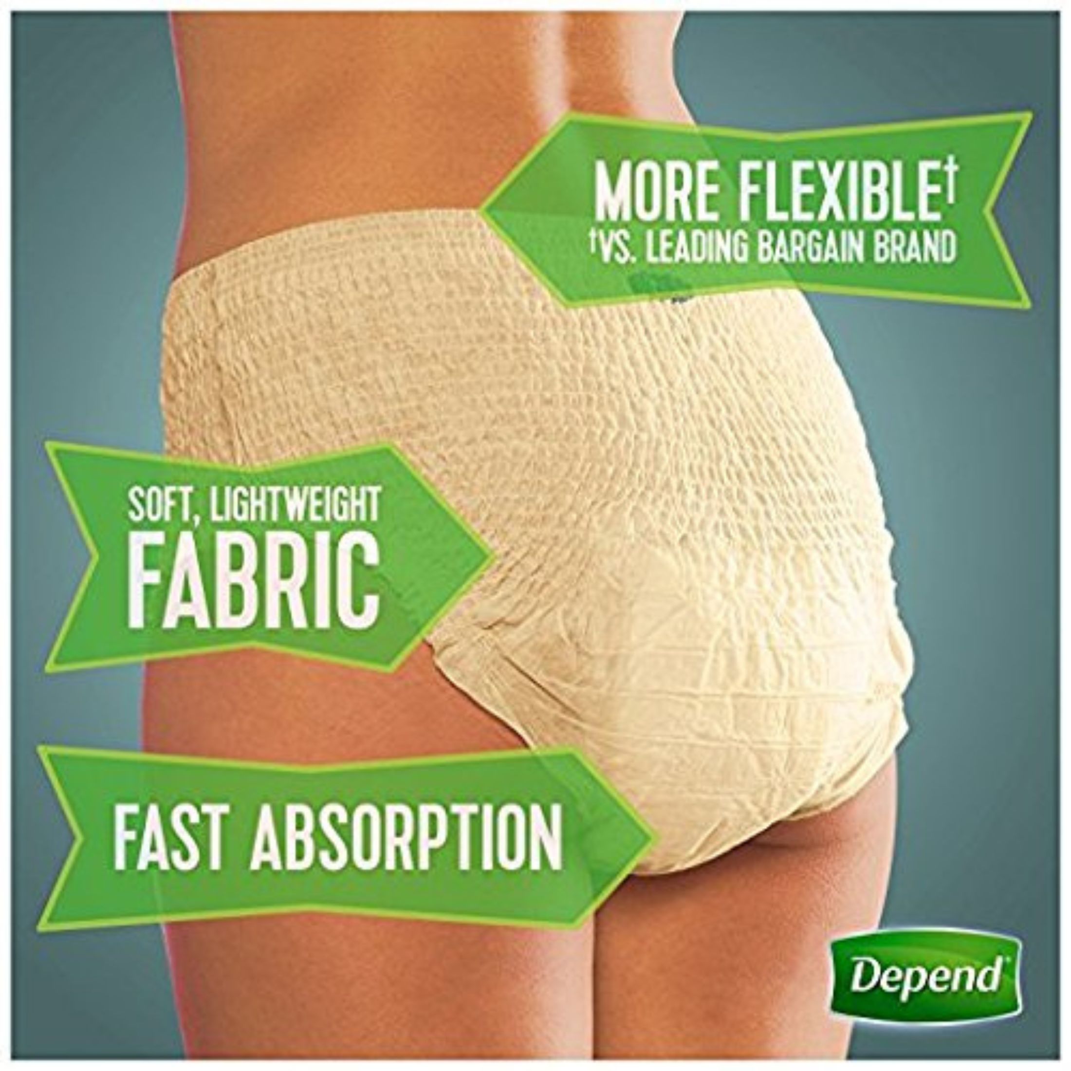 Depend FIT-FLEX Incontinence Underwear For Women, Moderate Absorbency, S/M