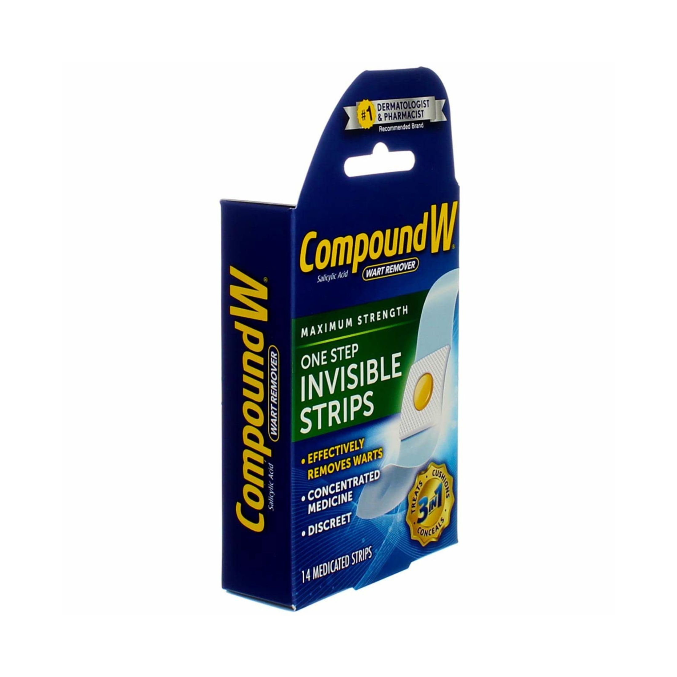 Compound W Maximum Strength One Step Invisible Wart Remover Strips