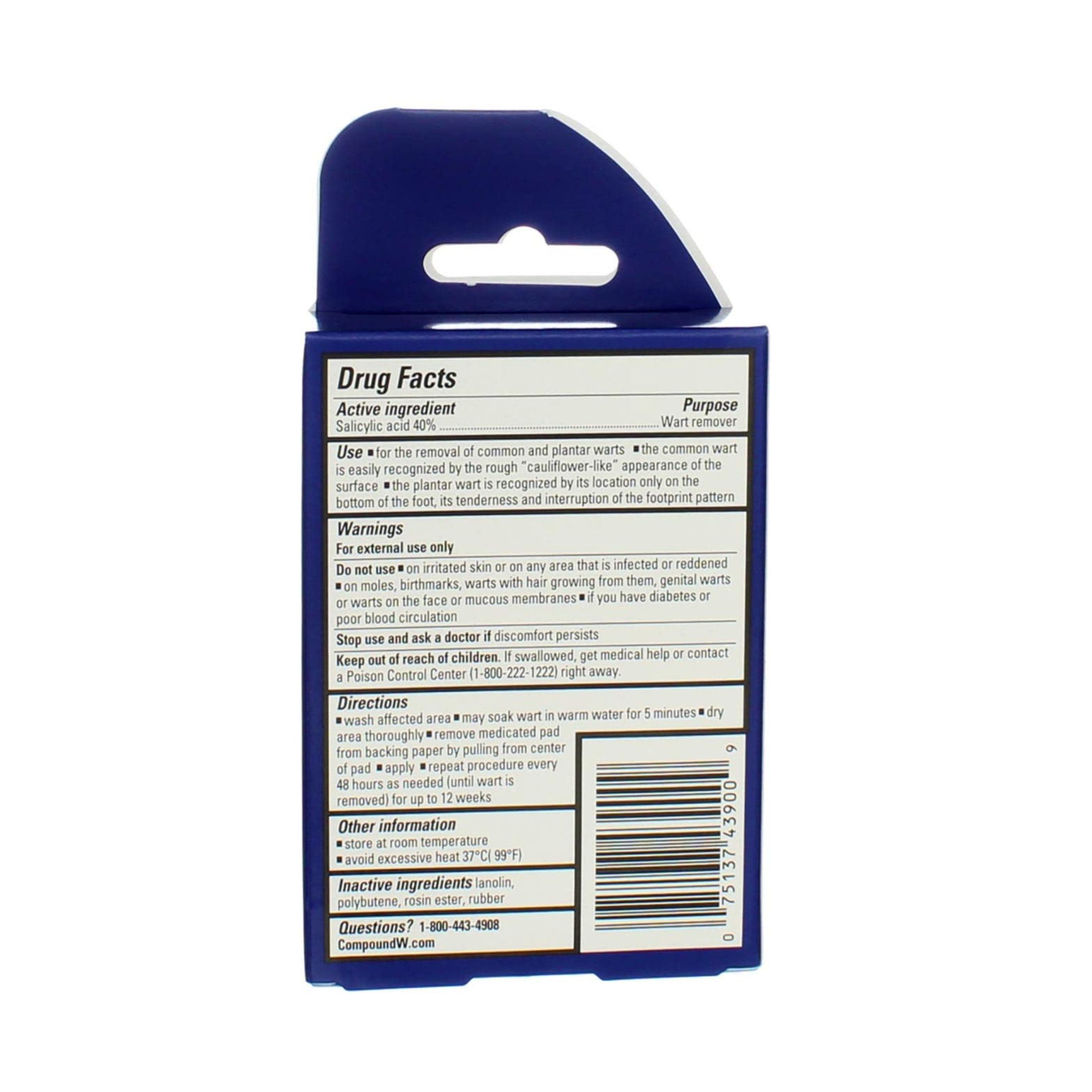 Compound W Maximum Strength One Step Invisible Wart Remover Strips