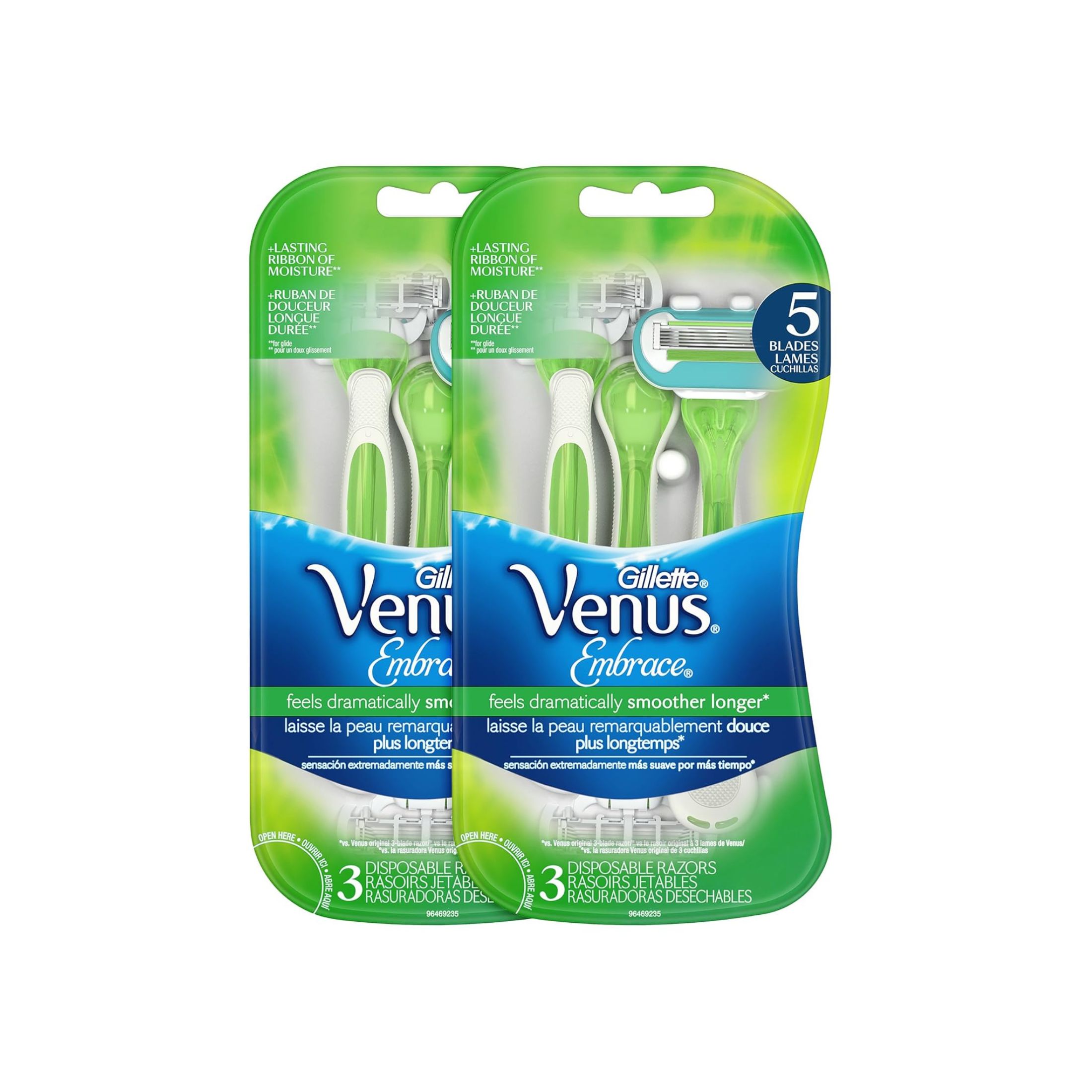 Gillette Venus Embrace Razors, Disposable, 5 Blades