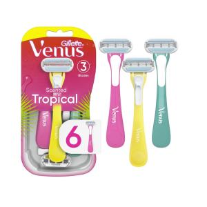 Gillette Venus Tropical Women's Disposable Razor, 3 Count, Womens Razors / Blades