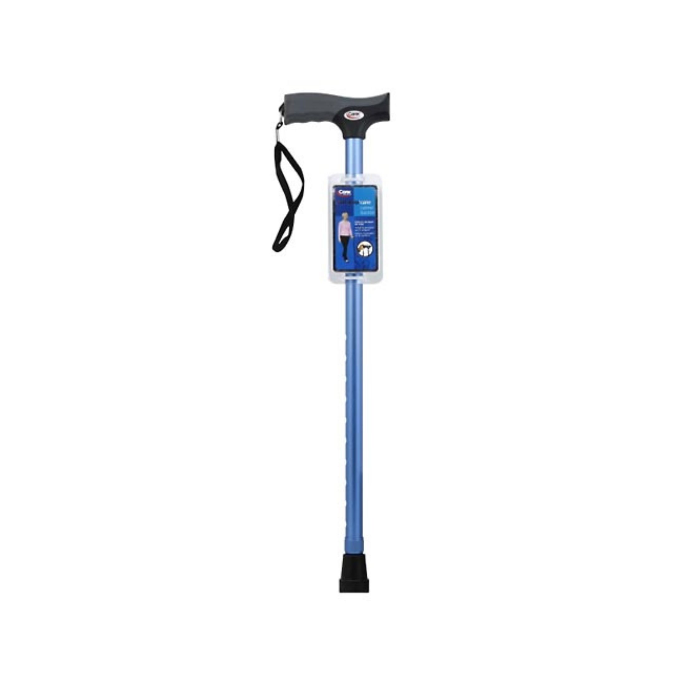 Carex Soft Grip Cane Metallic Blue