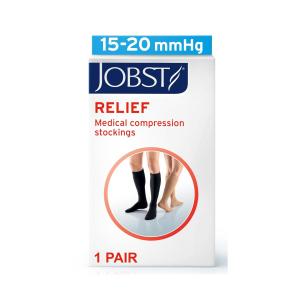 Jobst Medical Legwear For Men Knee High Socks 15-20 Mmhg Black Large 1 Pair