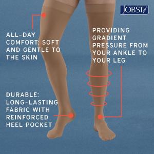 Jobst Medical Legwear For Men Knee High Socks 15-20 Mmhg Black Large 1 Pair