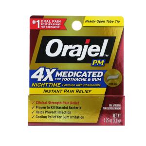 Orajel Toothache & Gum, Instant Pain Relief, Nighttime, Formula With Chamomile, Cream