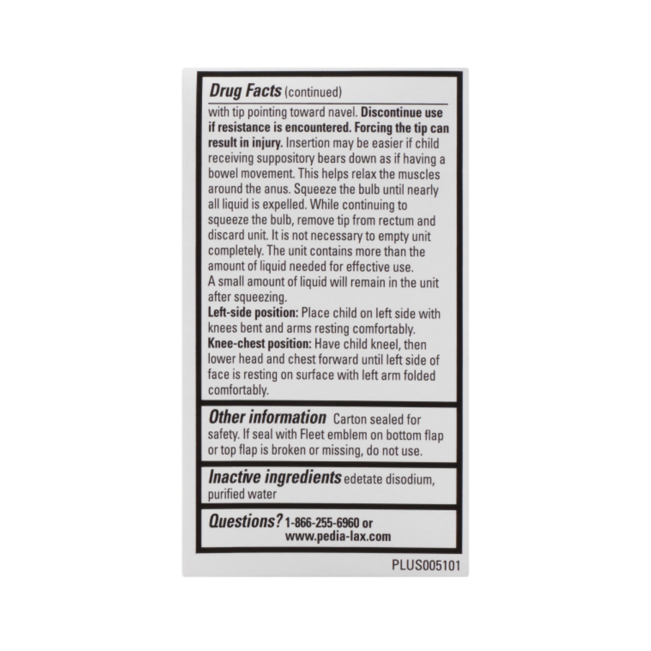 Pedia-lax Laxative Liquid Glycerin Suppositories For Kids - Ages 2-5 - 6ct