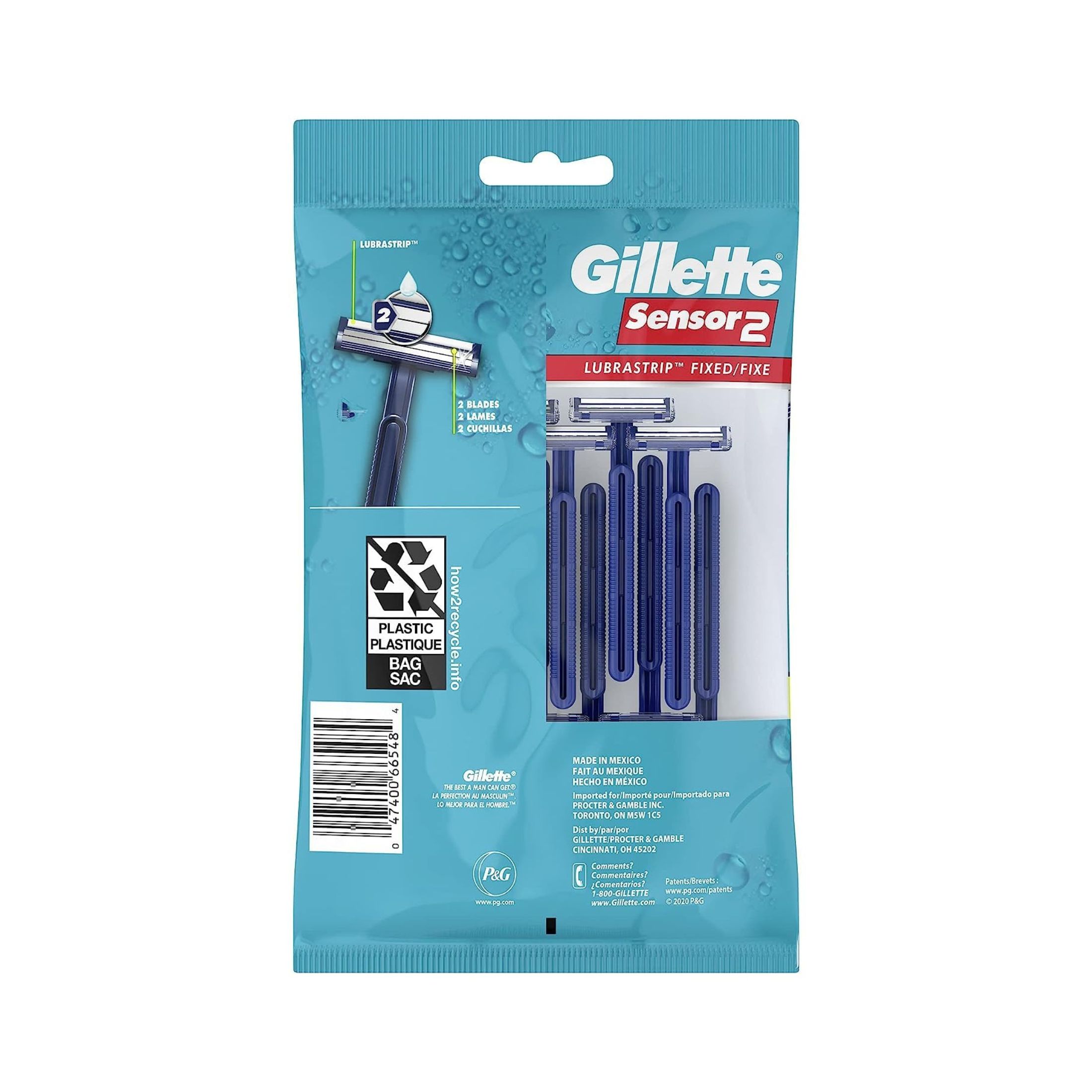 Gillette Sensor 2 Disposable Razors, Fixed