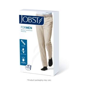 Jobst For Men Knee High 15-20 mmHg Compression Socks, Closed Toe, X-Large, White