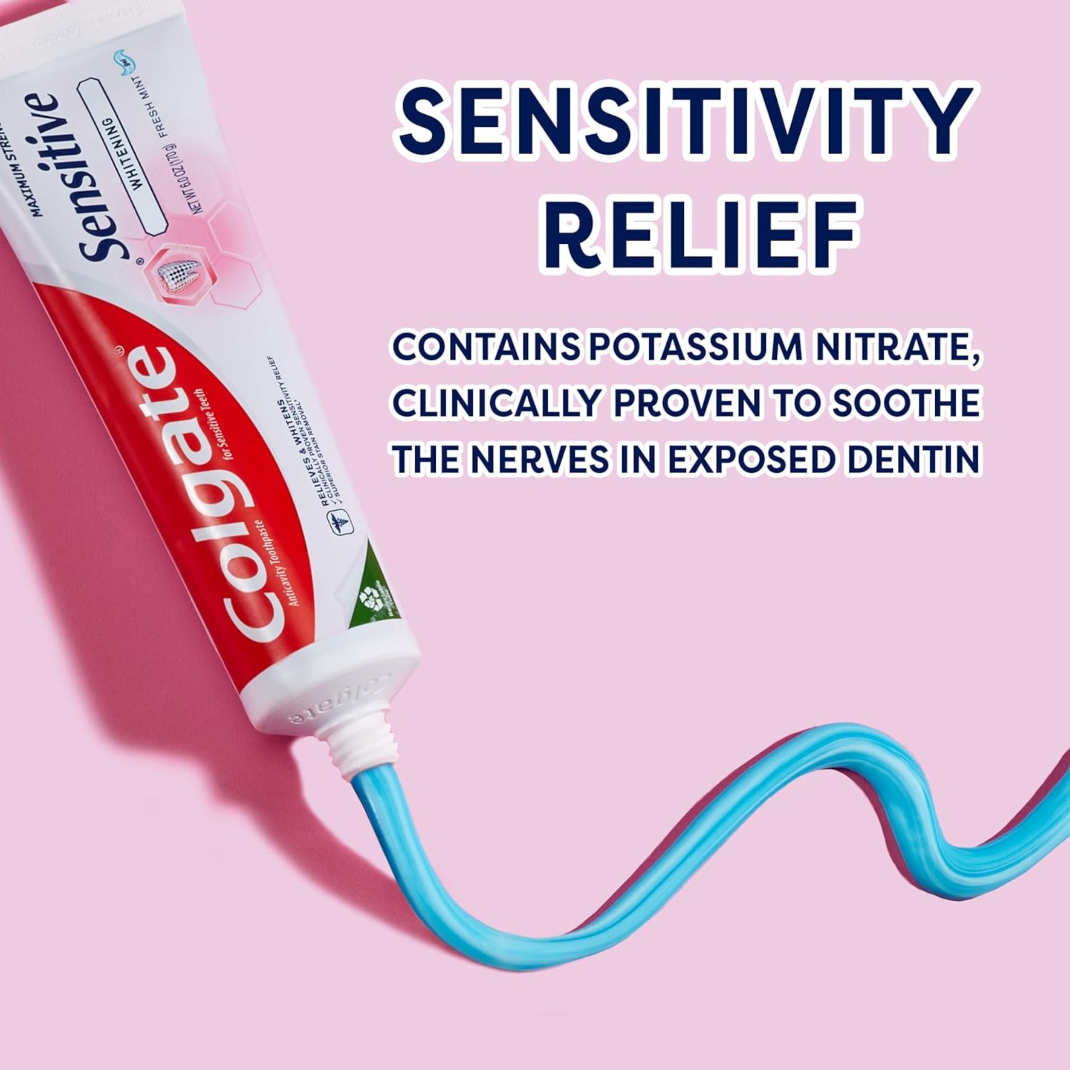 Colgate Sensitive Toothpaste Maximum Strength With Whitening - Fresh Mint Gel - 6oz