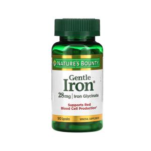 Nature's Bounty Gentle Iron, 28 Mg, 90 Capsules