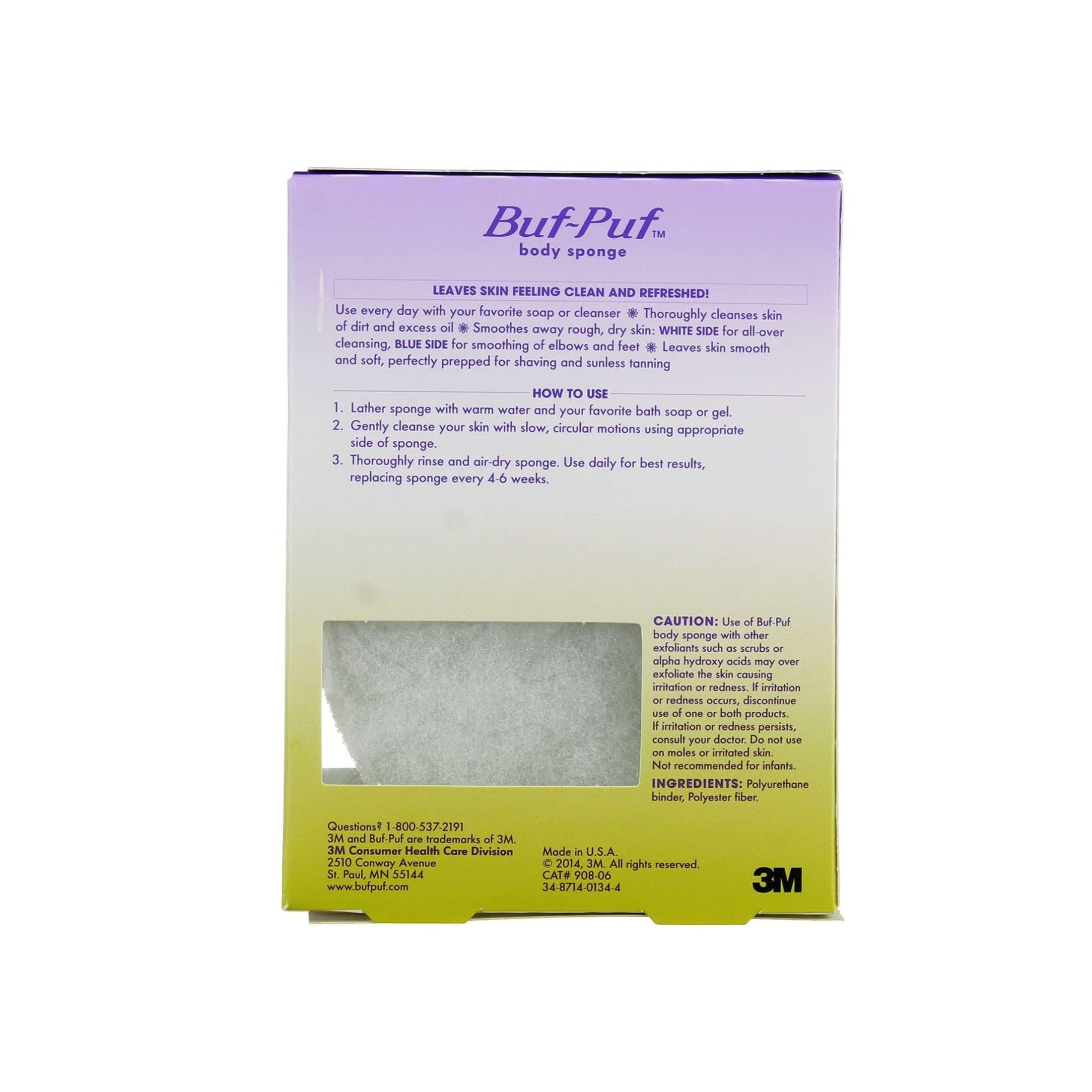 Buf-Puf Double-Sided Body Sponge