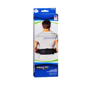 Sportaid Sport Aid 6" Black Back Support - 1 Ea