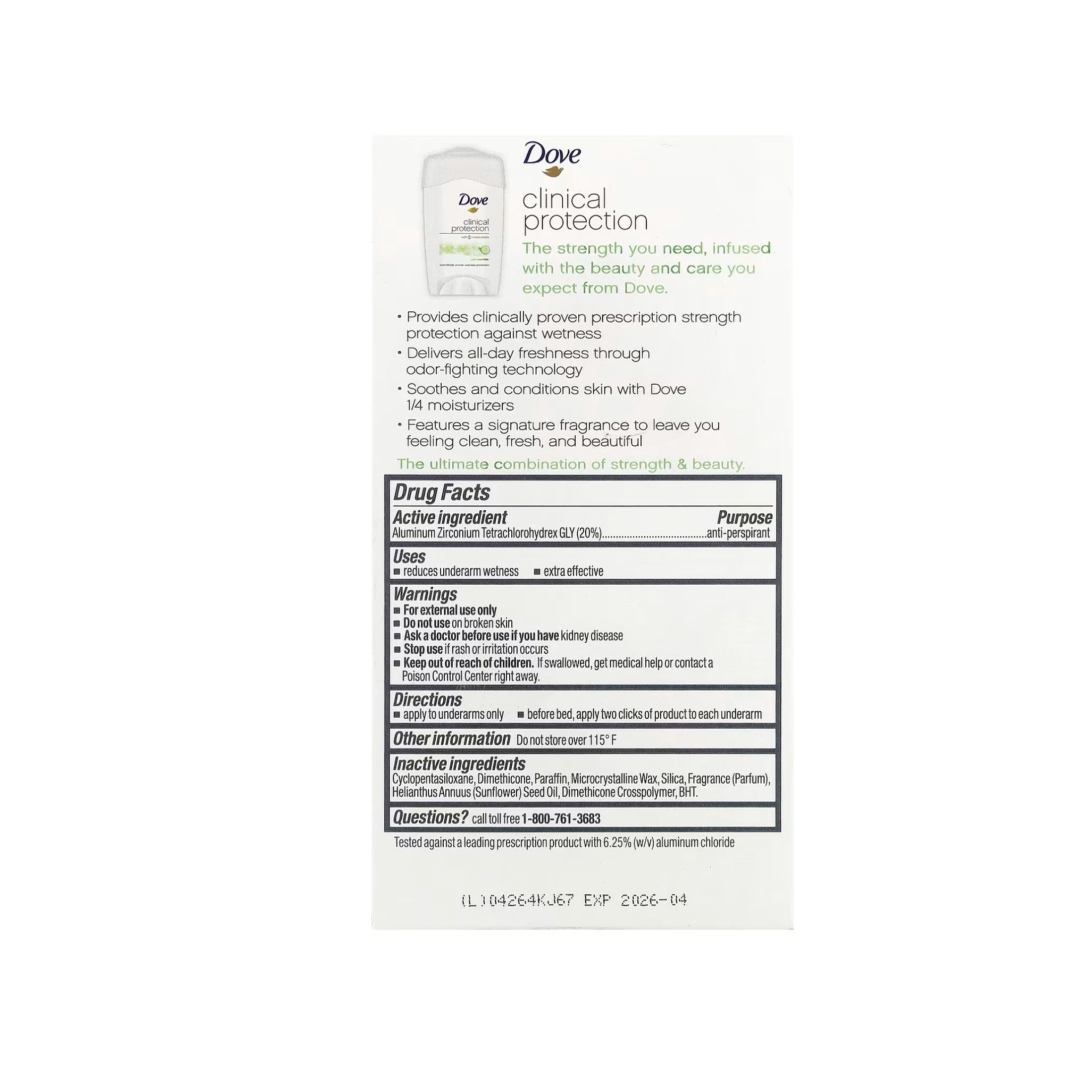 Dove Clinical Protection Antiperspirant Deodorant Cool Essentials