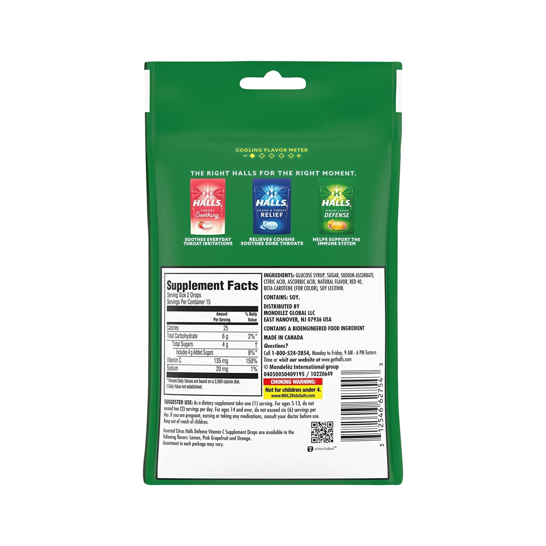 Adams Halls Defense Vitamin C Assorted Citrus 9x Counts