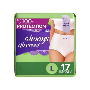 Always Discreet Adult Incontinence & Postpartum Underwear For Women Maximum Large