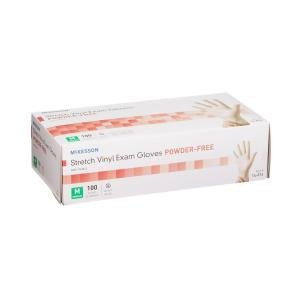 Mckesson Exam Gloves Stretch Vinyl Powder Free Nonsterile Medium Size