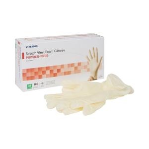 Mckesson Exam Gloves Stretch Vinyl Powder Free Nonsterile Medium Size