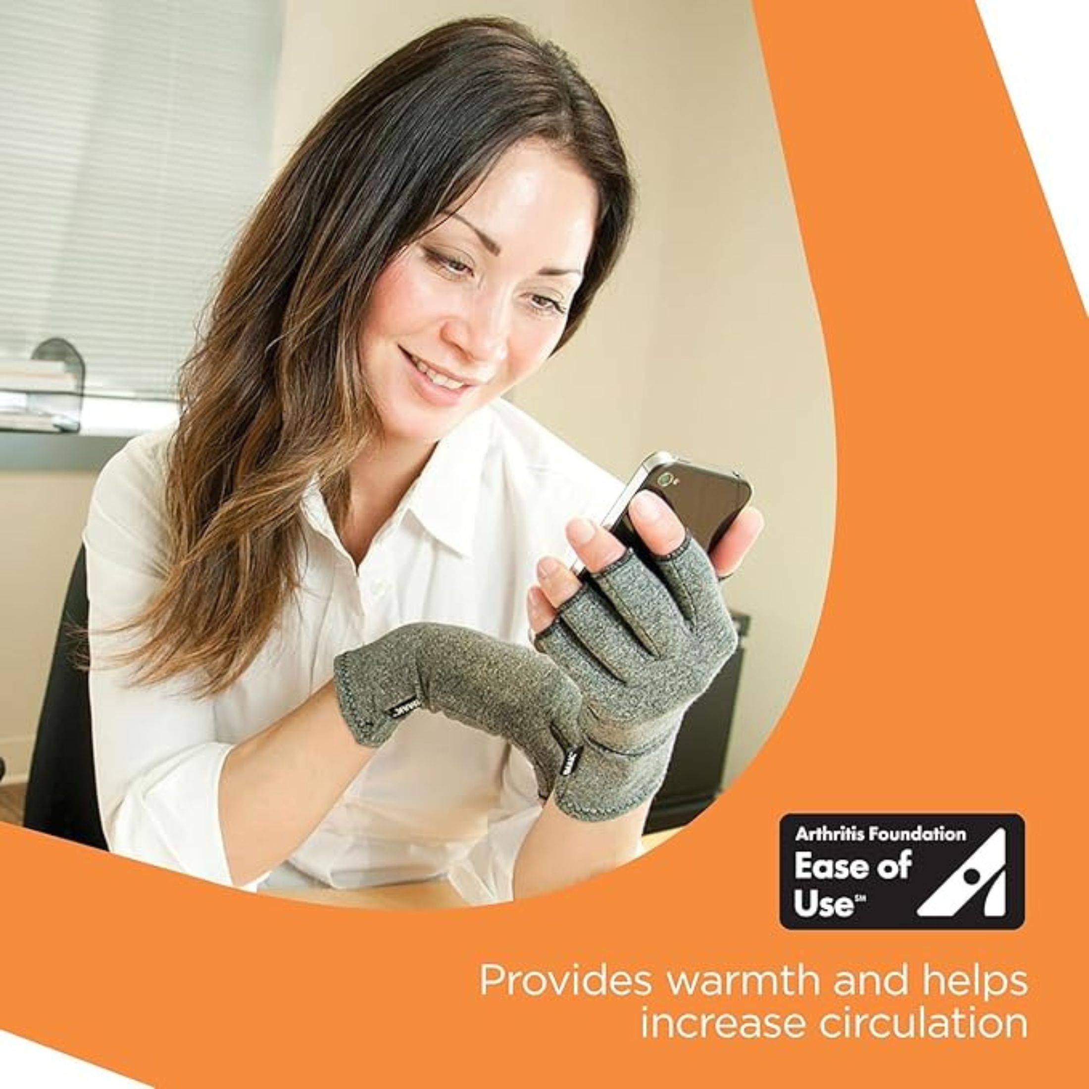 IMAK Compression Arthritis Gloves, Large, Pair