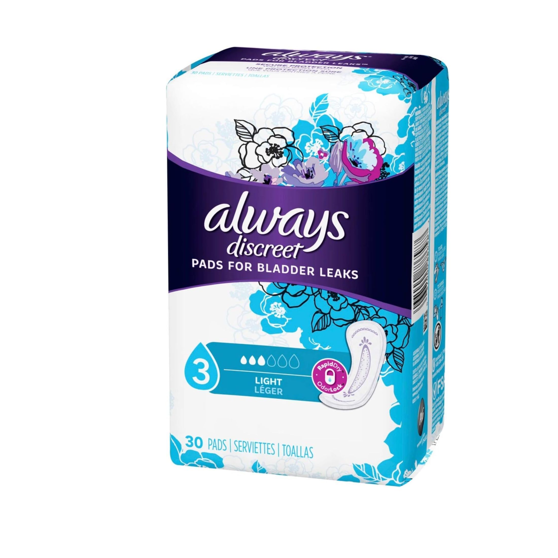 Always Discreet Incontinence Pads Light Regular Length