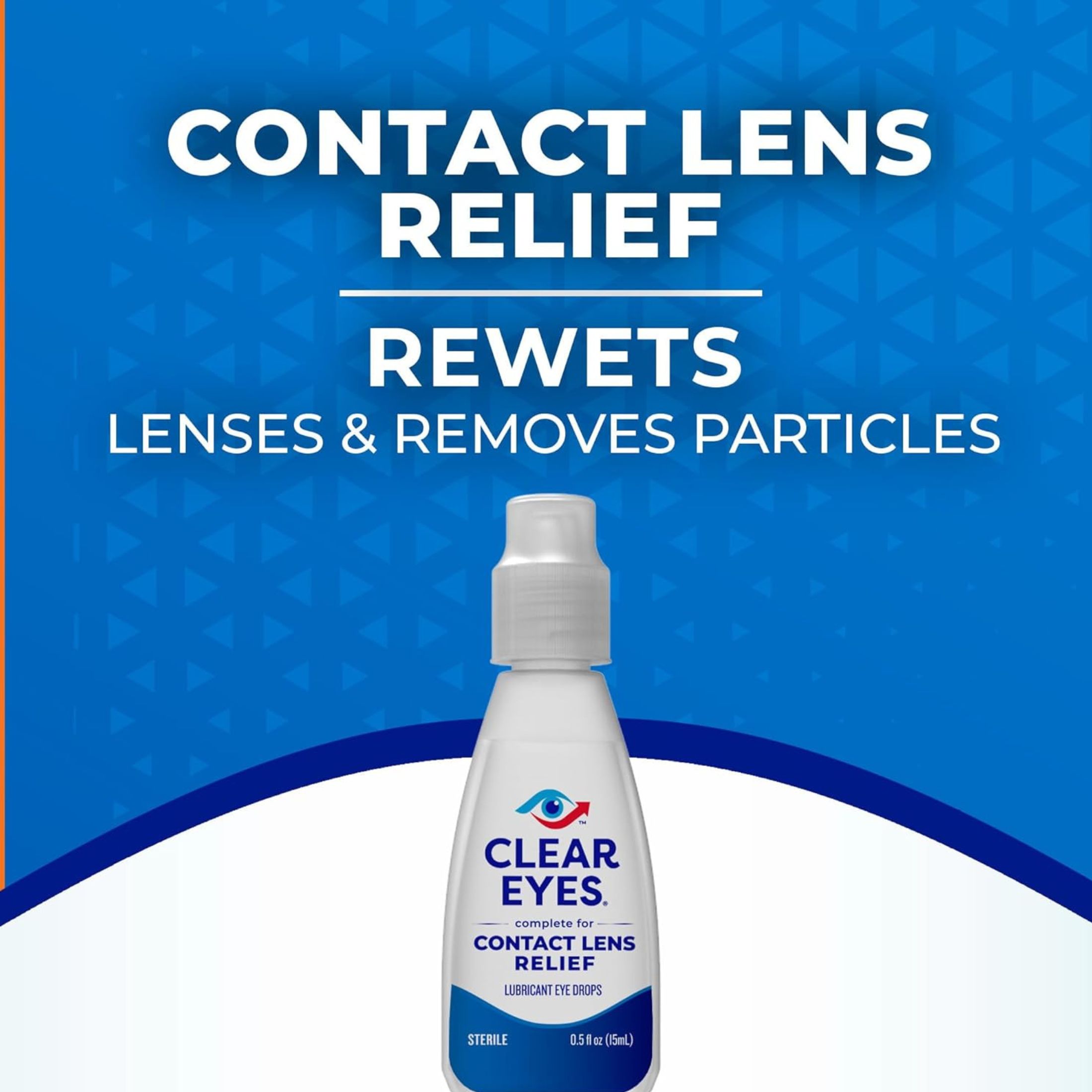 Clear Eyes Contact Lens Relief Lubricant Eye Drops, 0.5 Fl Oz