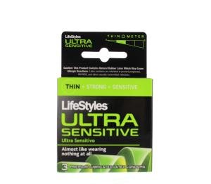 LifeStyles Ultra Sensitive Condoms Lubricated Latex
