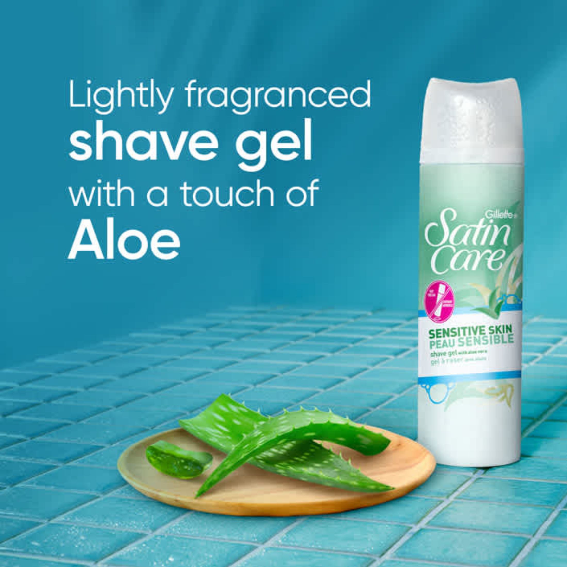 Gillette Venus Satin Care Sensitive Skin Shave Gel, Shaving Cream For Women, 7 Oz