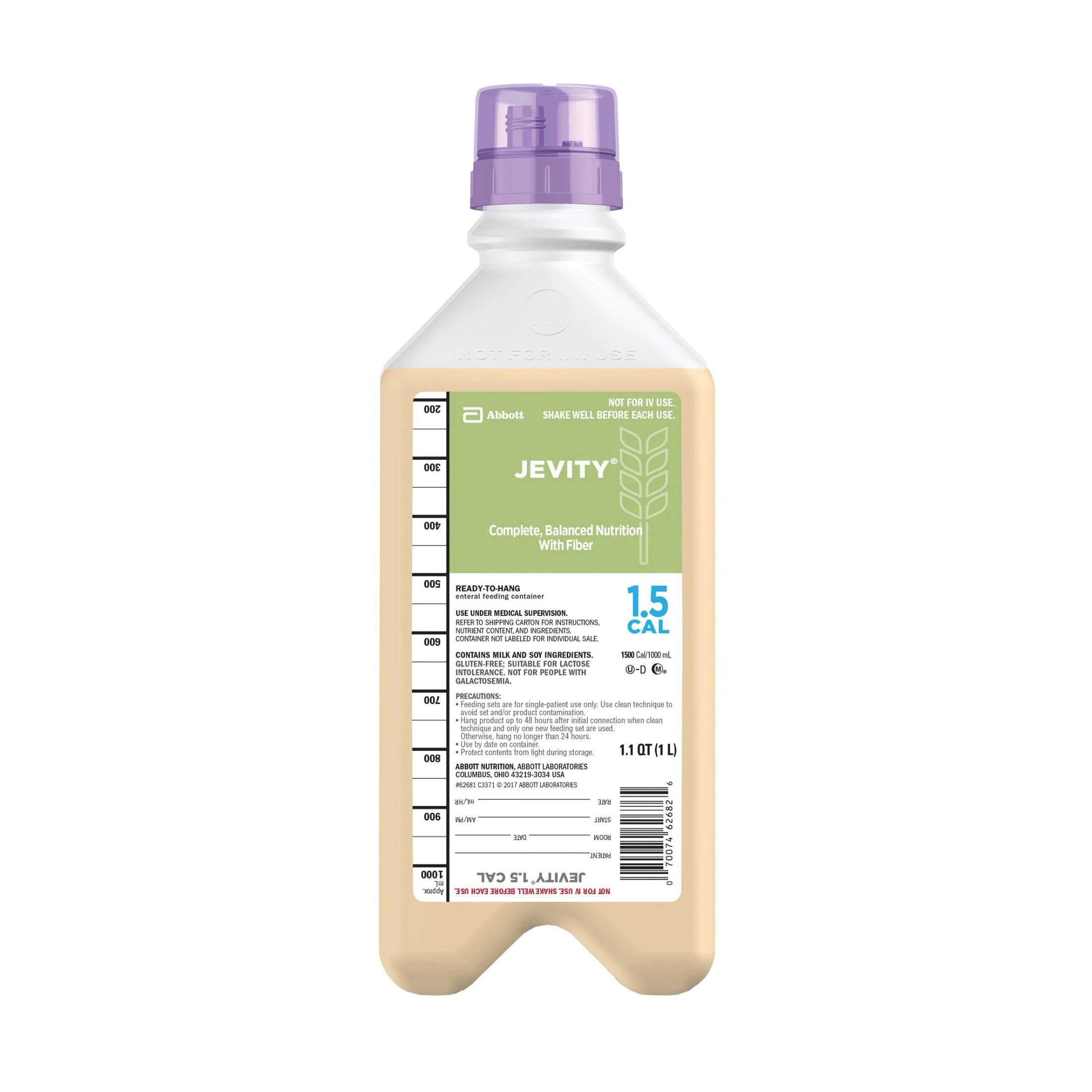 Abbott Nutrition Jevity 1.5 Cal Liquid - Case 8x1000ml