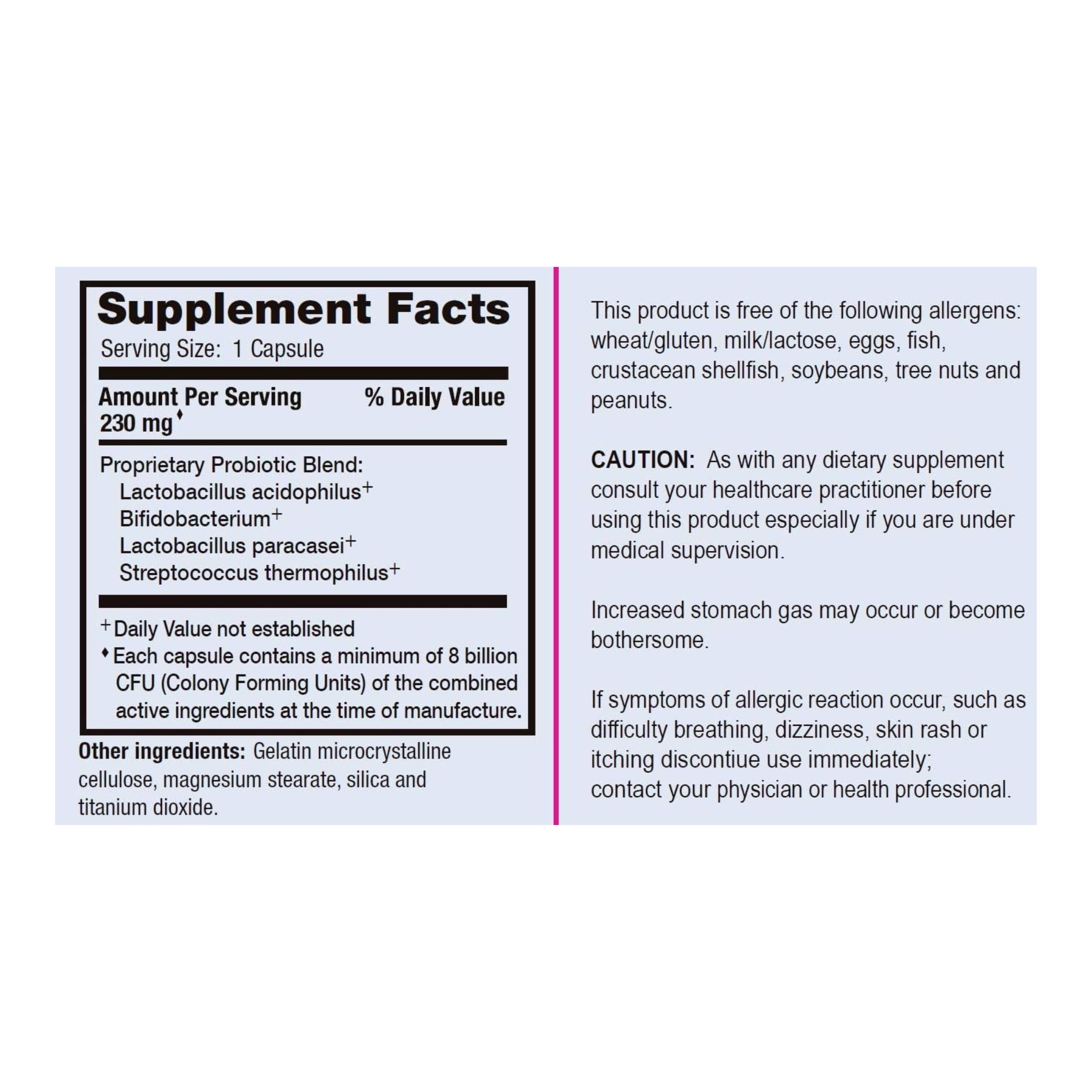 Risaquad Capsules, Probiotic Dietary Supplement