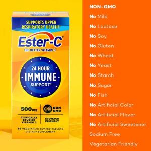 Ester-C Immune Support, 24 Hour, 500 Mg, Vegetarian Coated Tablets