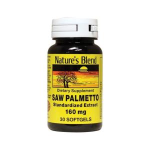 Nature's Blend Saw Palmetto 160Mg Dietary Supplement Softgels 30