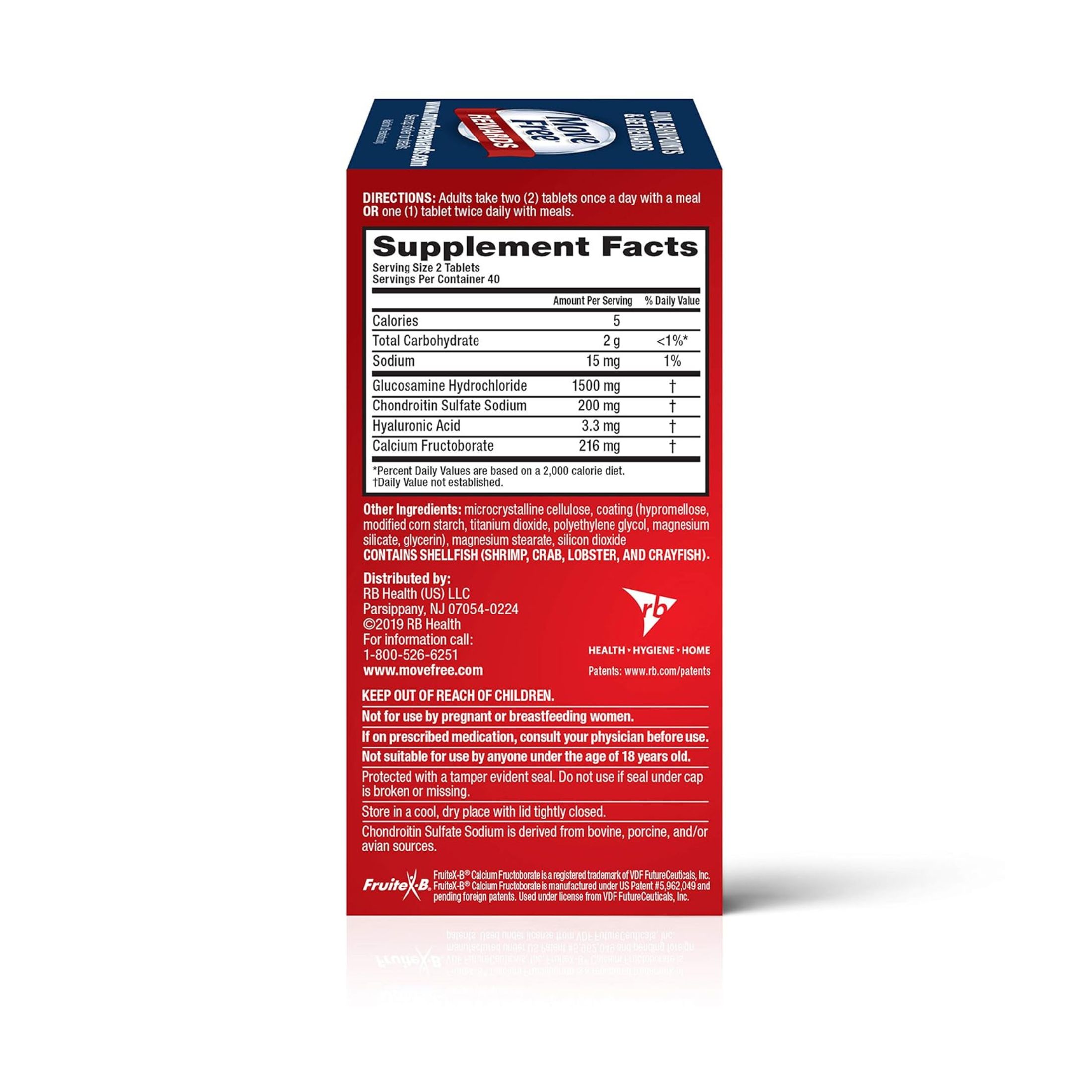 Schiff Move Free Triple Strength Glucosamine Chondrotin Joint Health Dietary Supplement Coated Tablets 80 Ct Box