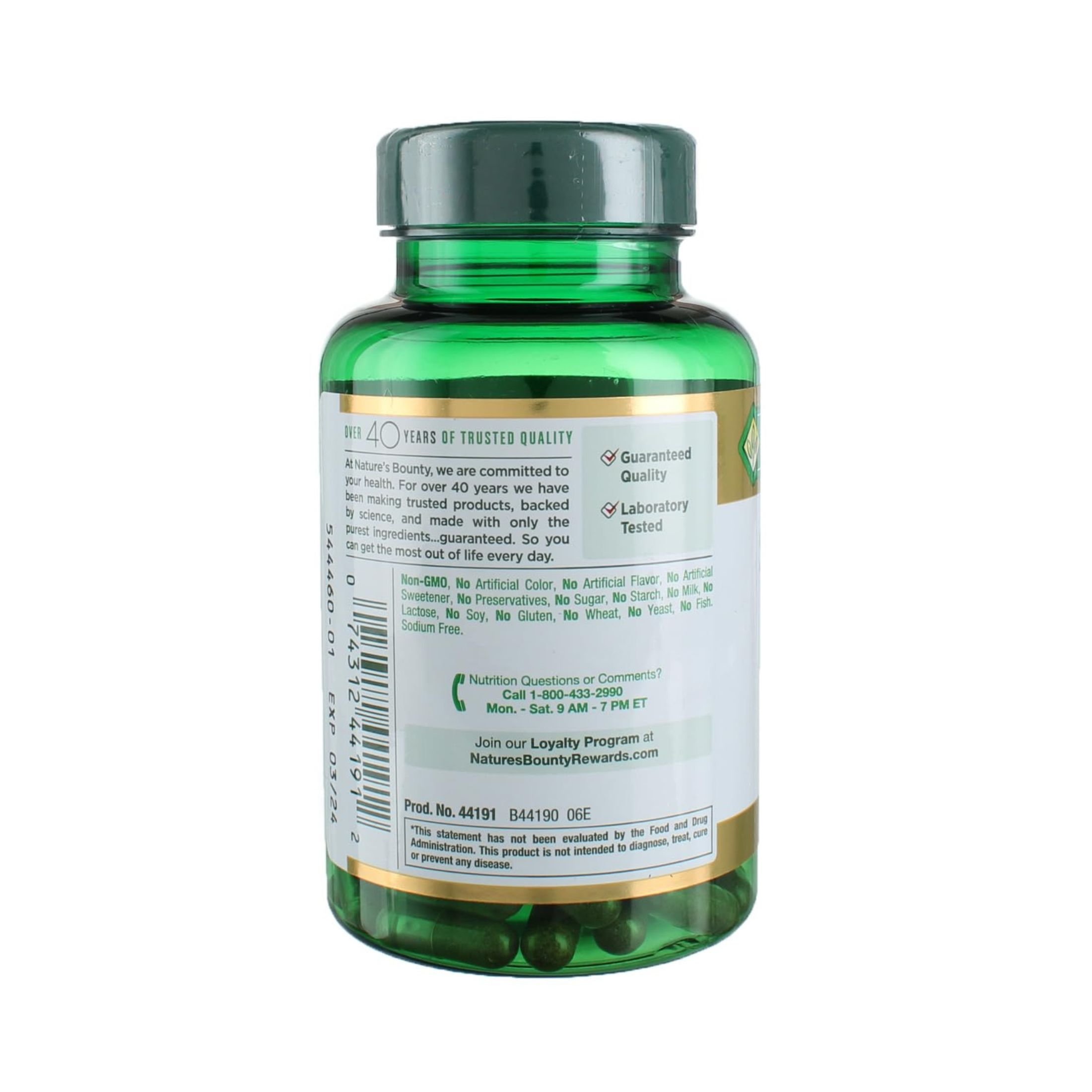 Nature's Bounty Saw Palmetto 450 Mg, Natural Whole Herb, 100 Capsules