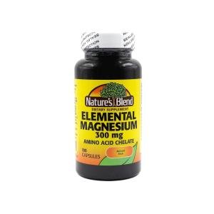 Nature's Blend Elemental Magnesium Amino Acid Chelate 300 Mg, 100 Caps
