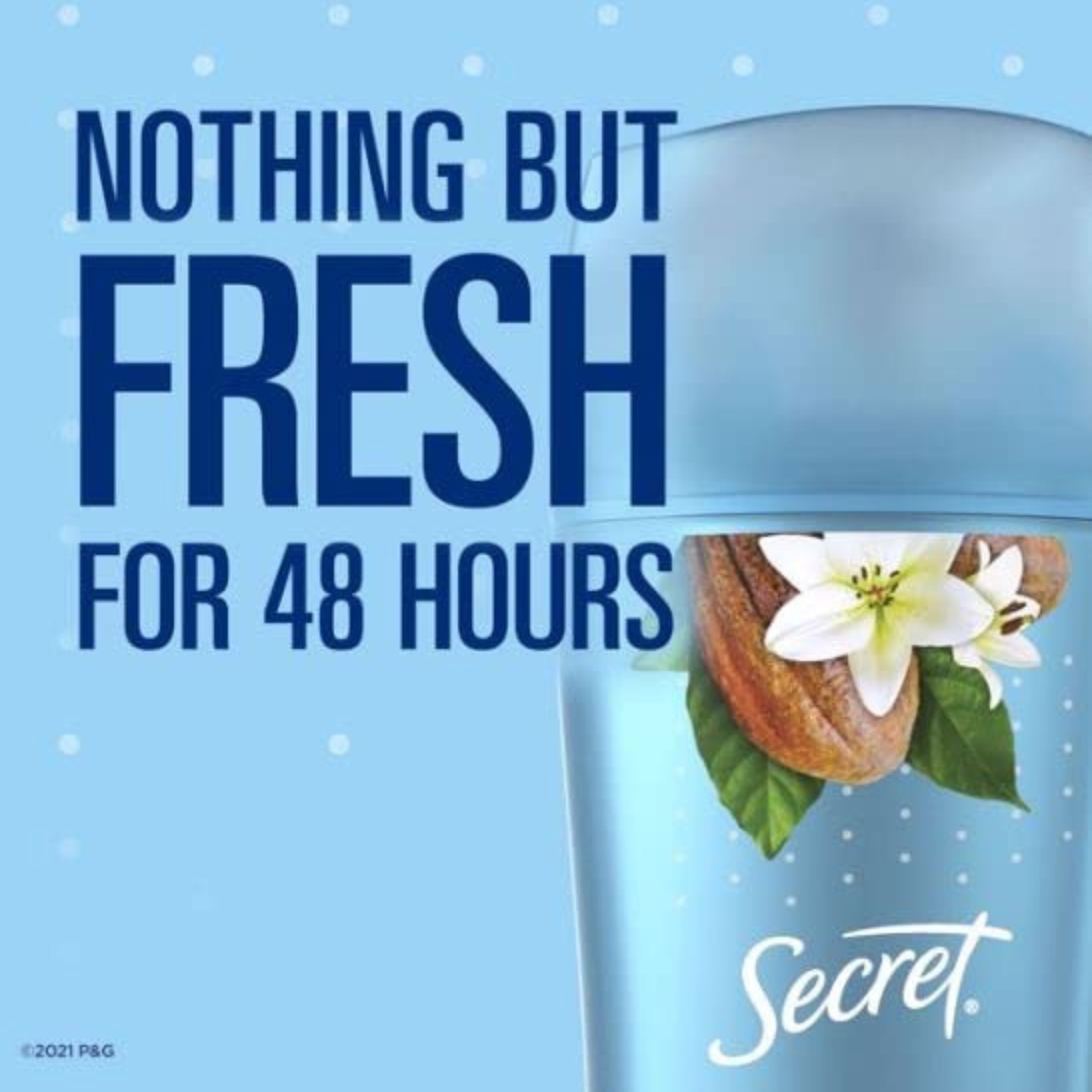 Secret Invisible Solid Antiperspirant & Deodorant, Scent Expressions, Classic Cocoa Butter