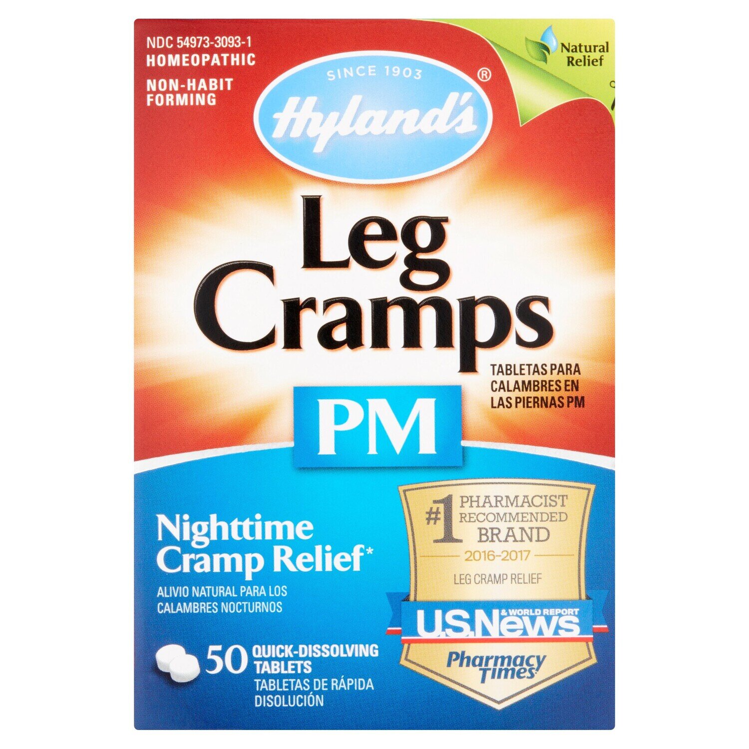 Hyland's Leg Cramps PM Nighttime Cramp Relief Dissolving Tablets