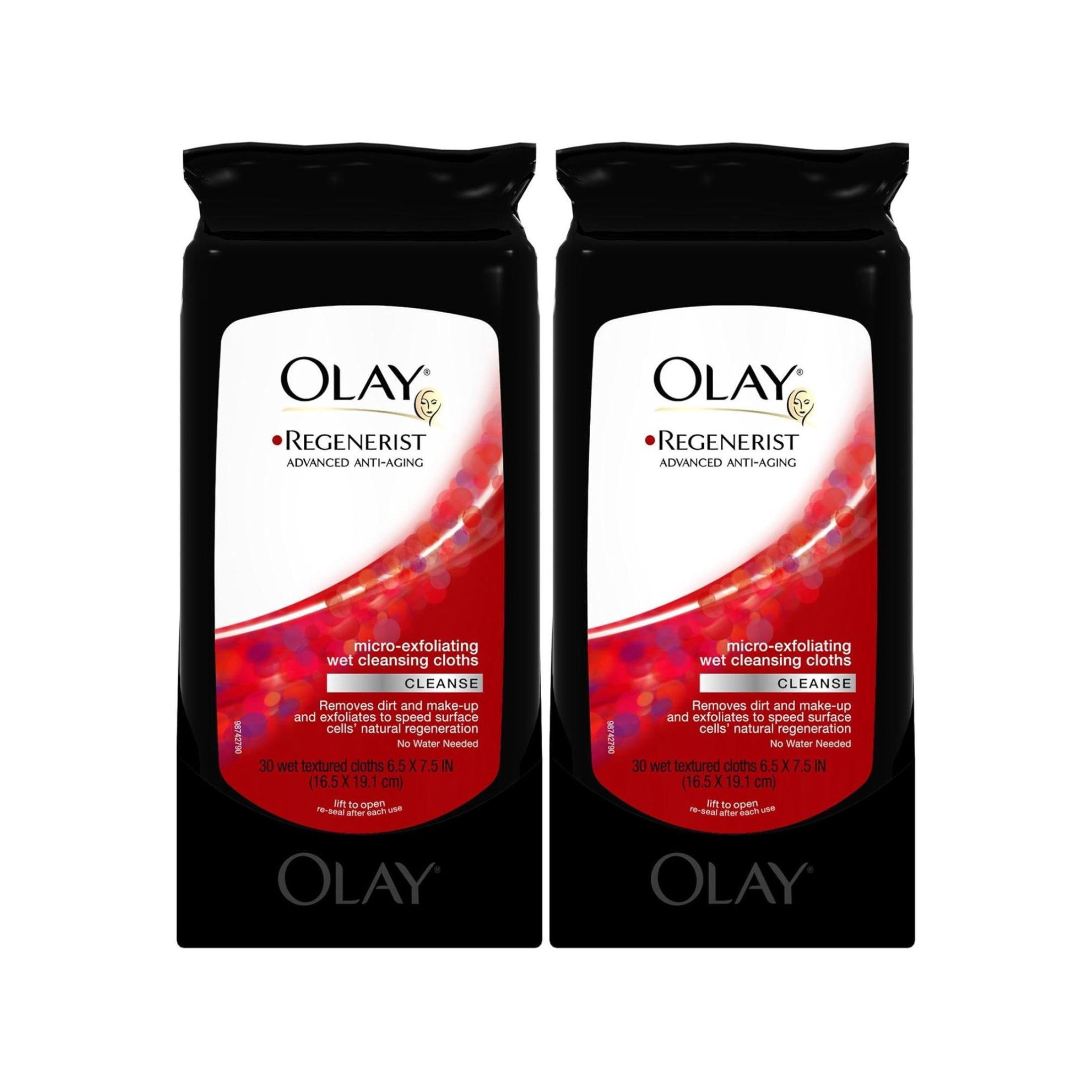 Olay Regenerist Micro Exfoliating Wet Cleansing Cloths Advanced Anti Aging 30ct