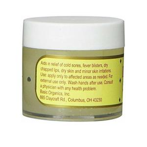 Basic Organics L-Lysine Lip Ointment For Herpes Cold Sore Treatment - 0.875 Oz