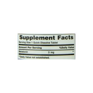 Nature's Bounty Melatonin, 3 Mg, Quick Dissolve Tablets