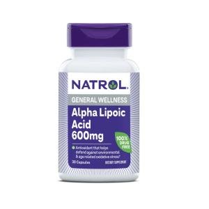 Natrol Alpha Lipoic Acid, 600 Mg, 30 Capsules