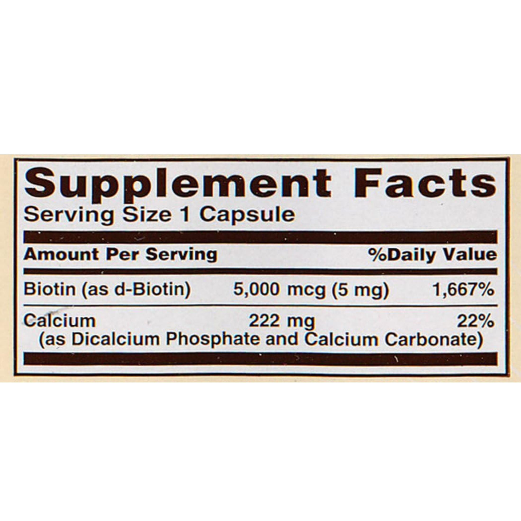Sundown Naturals Biotin, 500 Mcg, Capsules