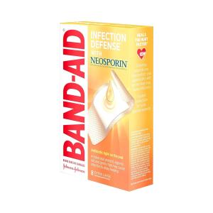 Band-Aid Brand Adhesive Bandages Infection Defense With Neosporin Antibiotic Extra Large