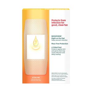 Band-Aid Brand Adhesive Bandages Infection Defense With Neosporin Antibiotic Extra Large