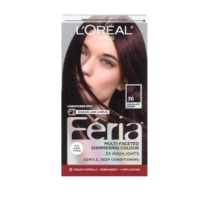 Feria L Oreal Paris Permanent Hair Color 36 Deep Burgundy Brown