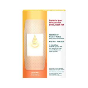 Band Aid Brand Adhesive Bandages Infection Defense With Neosporin Antibiotic Ointment, Pack Of Assorted Sizes, For Wound Care And First