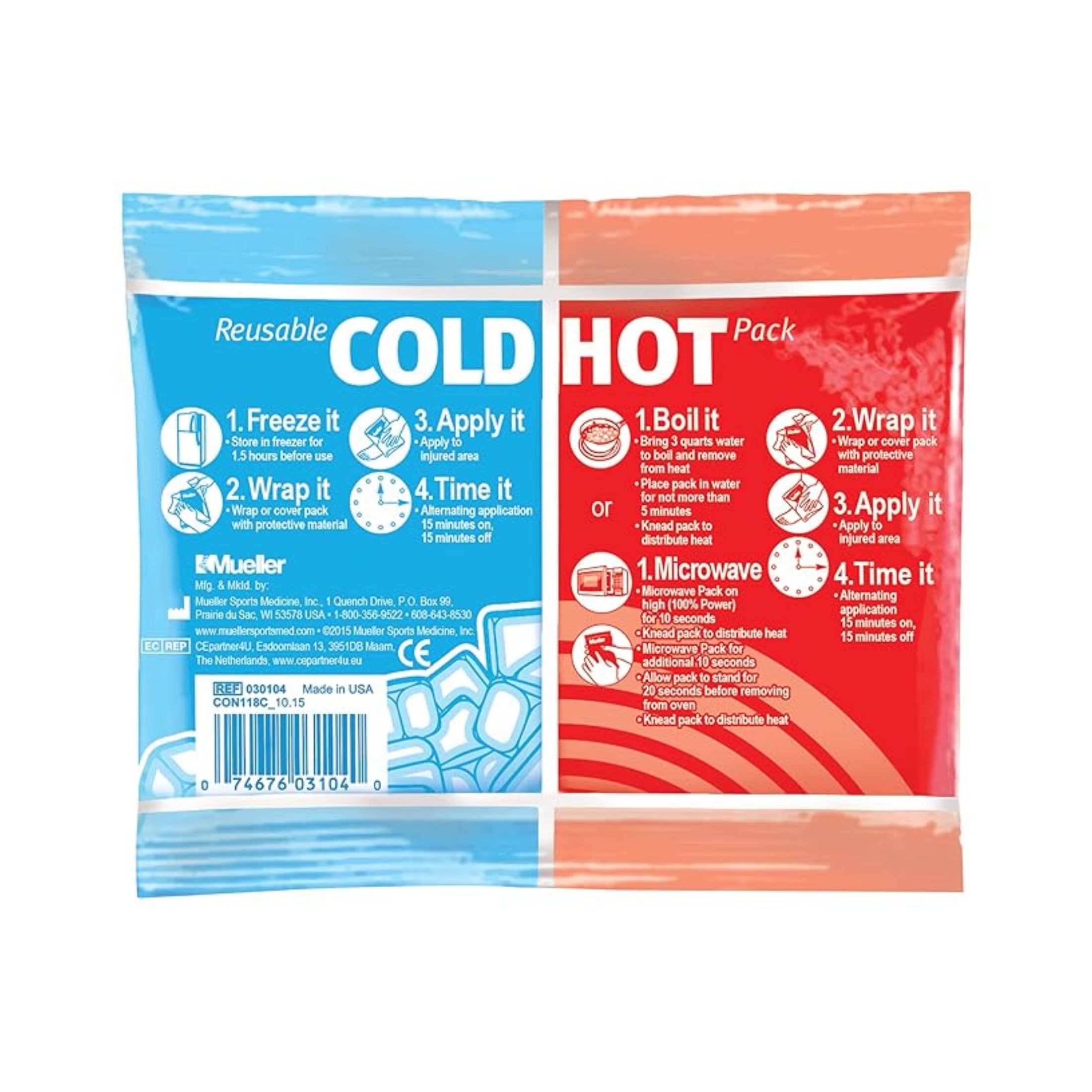 Mueller Sport Care Microwaveable Reusable Cold Hot Pack