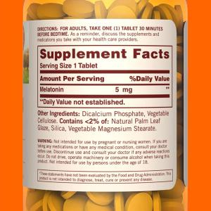 Sundown Naturals Melatonin Tablets 5 Mg