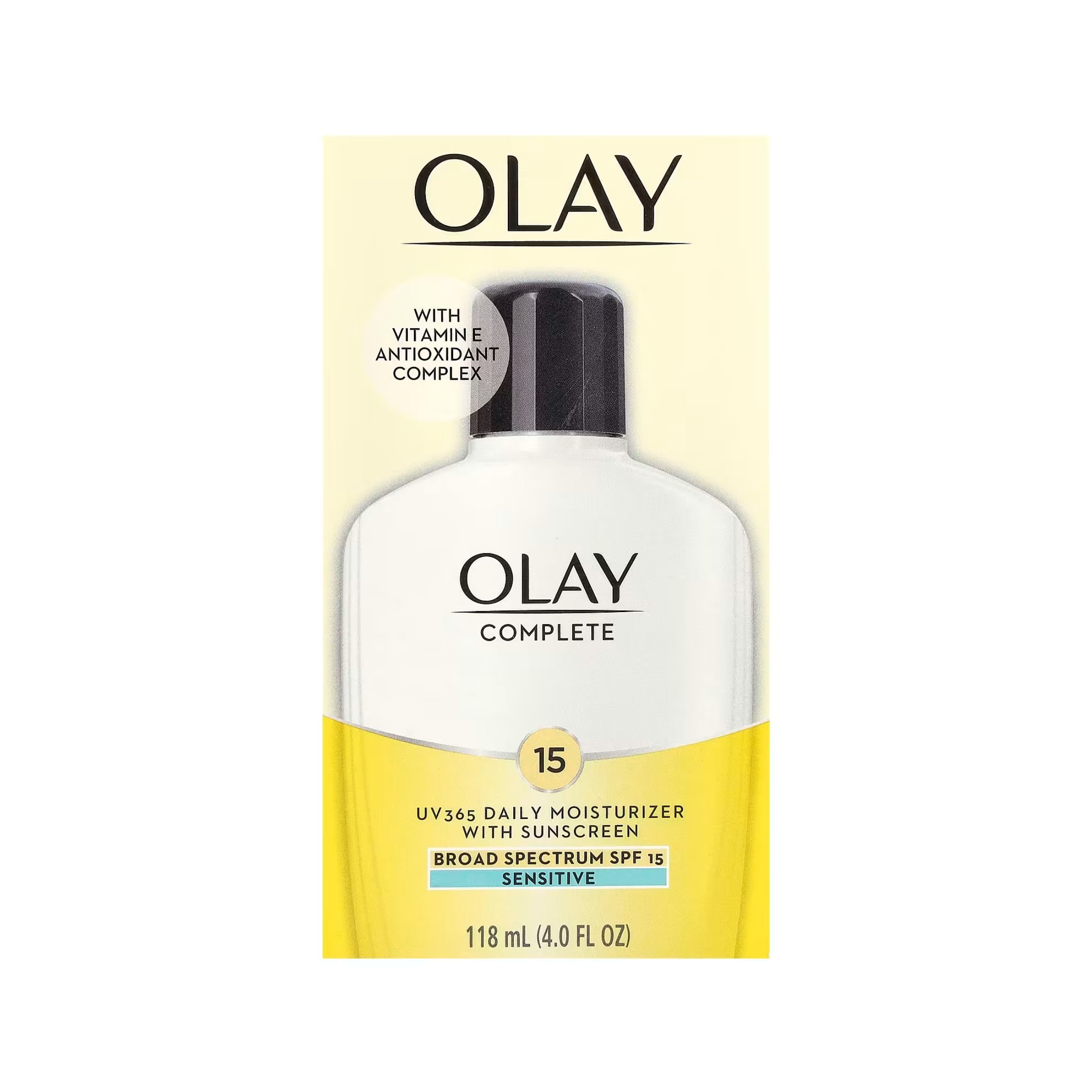Olay Complete Broad Spectrum Sensitive UV365 Daily Moisturizer With Sunscreen, SPF 15, 4.0 Fl Oz