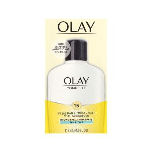 Olay Complete Broad Spectrum Sensitive UV365 Daily Moisturizer With Sunscreen, SPF 15, 4.0 Fl Oz